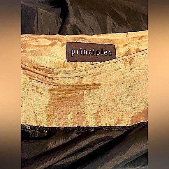 VTG skirt flared Ruffle OOAK Lithuania ethnic zipper acetate fabric plus 18 sz - Picture 5 of 9